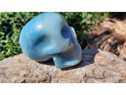 Skull blue Quartz /Trolleite 5,5cm