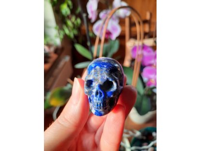Skull Realistic Lapis Lazuli 3,5cm,Extra Quality