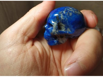 Lebka,Skull,Schädel Realistic Lapis Lazuli 3,5cm,Extra A kvality/Quality 2