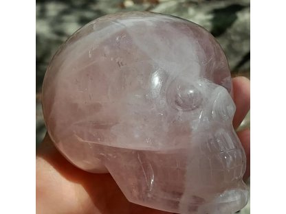 Rose quartz Skull 8cm