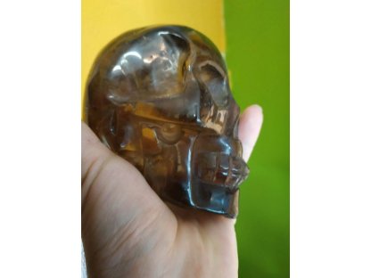 Skull Smokey quartz 10cm