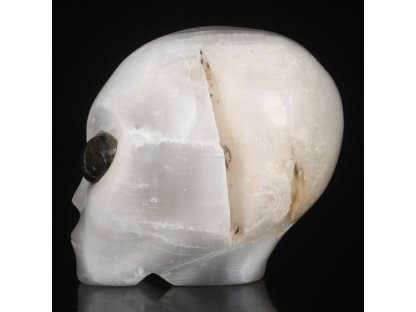 Lebka UFO Star Being/Světlo bidost Selenite Vzácny 10cm