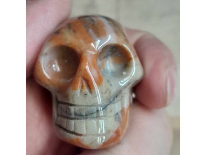 Skull Sunset Maple Tree Jasper 3cm