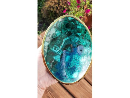 Malachite Bowl extra big one  16cm