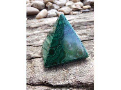 Malachite Pyramida,Pyramid, maly/small 2,5cm