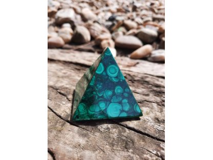 Malachite Pyramida,Pyramid, maly/small 2,5cm 2