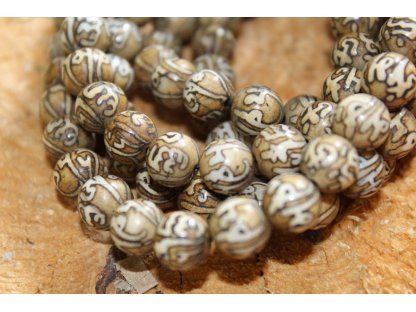 Muschel Malla/Shell Malla Om Mani Padma Hum 8mm 2