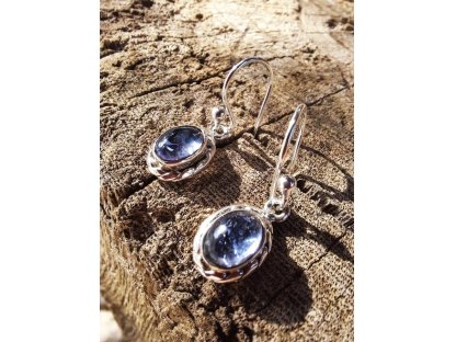 Silver earrings Tanzanite 2,6cm