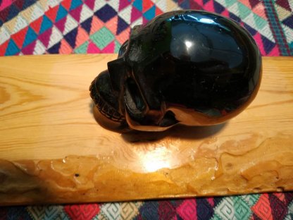 Schwarzes Obsidian Schädel Realistisch 8cm