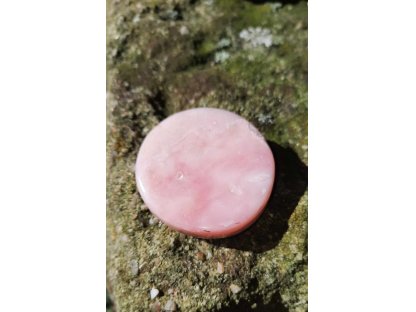 Opal pink Rund flach 4cm 2