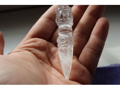 Crystal  ceremonial knive Phurba  - 12 cm-