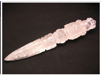 Crystal Phurba  ceremonial knive -extra big 29cm 2