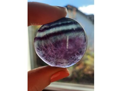 Plochy fialovy Fluorite 4cm 2