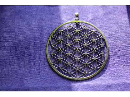 Flower of life pendant silver colour 45 mm