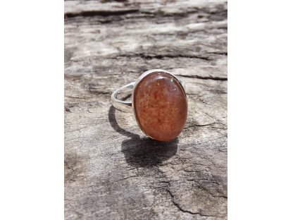 Prsten/Ring střibro slunečné  kámen/sun stone/Sonne Stein 1,9cm