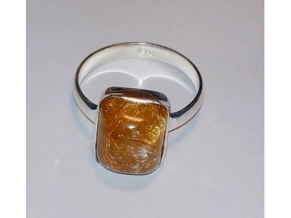 Prsten střibro/Silver/křistál s rutil/Crytal  2,5cm