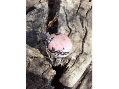 Prsten střibro/Silver/Ring Rhodonite 2cm
