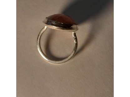 Prsten střibro/Silver/Ring Rubin/Ruby  2,5cm 2