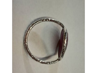 Prsten střibro/Silver/Ring Rubin/Ruby  2cm