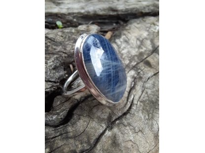 Prsten střibro/Silver/Ring Safir/Sapphire 2,5cm 2