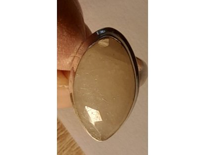 Prsten střibro/Silver/Ring Safir/Sapphire žluta/yellow/Gelb  2,5cm 2