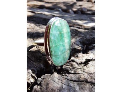 Prsten střibro/Silver/Ring Smaragd/Emerald 2,5cm