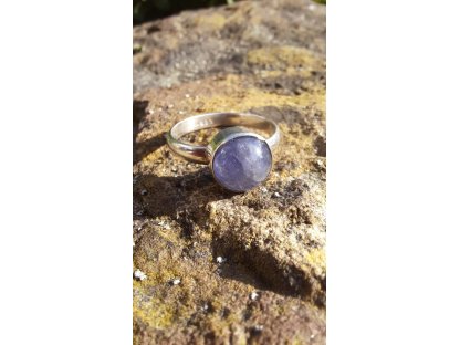 Prsten střibro Tanzanite 2cm