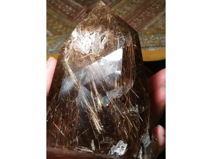 Rutil Zahněda /Smokey quartz Rutil 14cm