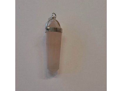 Růzenin přivešek/Rosequartz Pendant/Anhänger Kristall 3cm