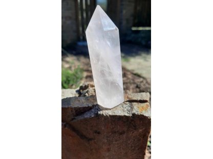 Rosen quartz spitze/Obelisk 6cm