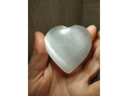 Selenite Srdce,Heart,Herz-6cm EXTRA