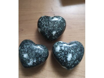 Heart Preseli Blue stone /Stonehenge/ Dolerite spotted 4cm