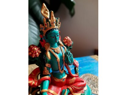 Tara barveny socha/Tara statue decorated 20 cn