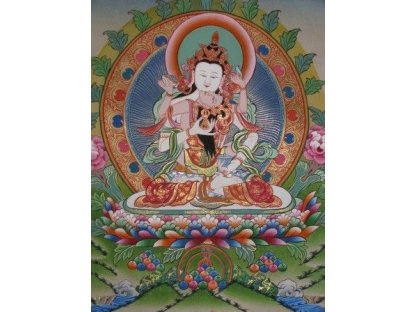 Thangka malování Yab Yum Vadžrasattva/Vajrasatva Buddha