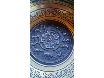 černy Tibetská mísa astrologie zviřata /Mantra specialny 22cm