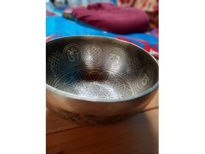 Tibetsky Misa/Singing Bowl/Klangschalen Květ života/Flower of life 18cm