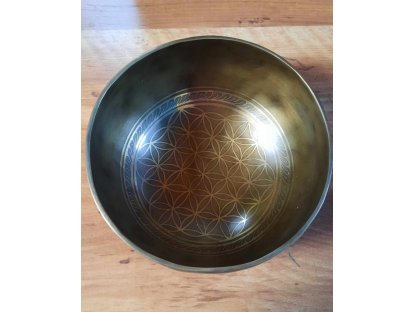 Singing Bowl Flower of life and mantra 17cm