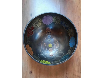Tibetská Mísa/Singing Bowl 7 čakra/chakra  uplněk /mantra 19cm
