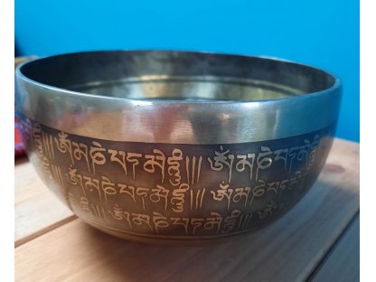 Tibetská mísa/Singing/Klangschalen Buddha s mantra  19cm 2