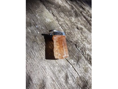 Topaz zlatý krystal přívěšek střibro -velky-/Topaz silver pendant big one 2-3cm