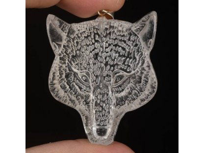 Wolf Crystal pendant  extra 5cm