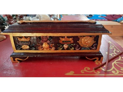 Incense wood  Burner Tibetan Monastery design 30cm