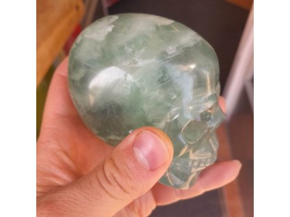 Zeleny/Green Fluorite Lebka/Skull/Schädel 8cm 2