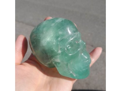 Skull Green Fluorite 8cm