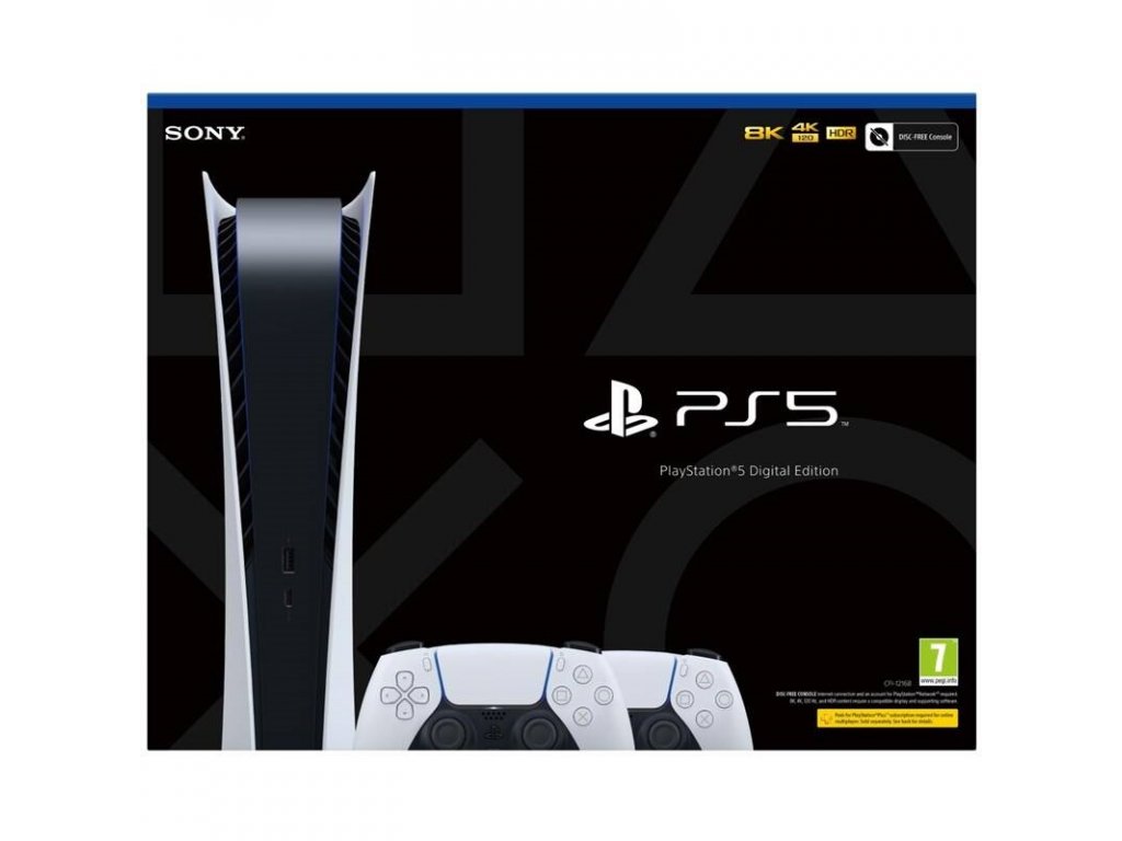 PlayStation 5 Digital Edition + 2x DualSense Wireless Controller