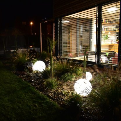ROUND 50cm, venkovní svítící koule s RGB LED 4W, 12V, dálkový ovladač, Garden Lights