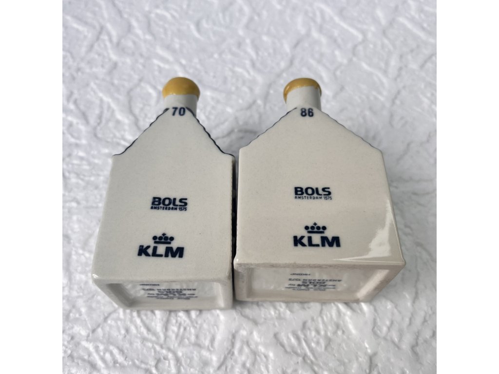 Amsterdamské domy. KLM Bols Delft Blue. / sada 2ks /