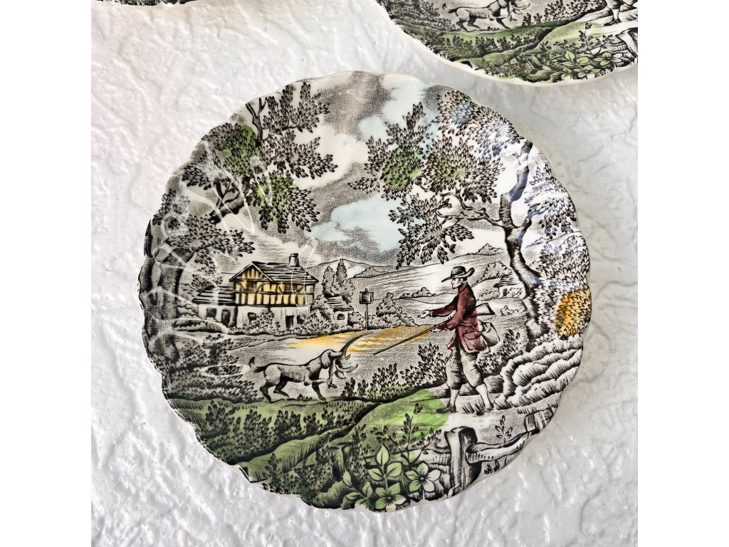 Talíř 14,5 cm. Anglie. Myotts 