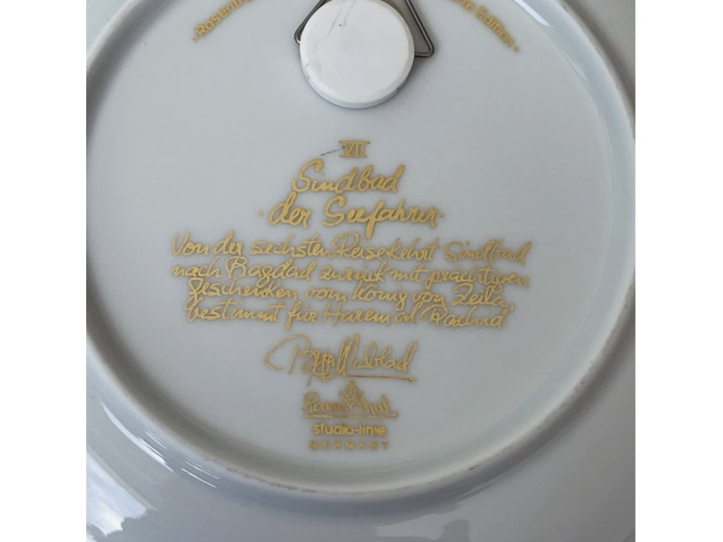 Dekorační talíř "Sindbad námořník". 16 cm. Rozental. Německo.