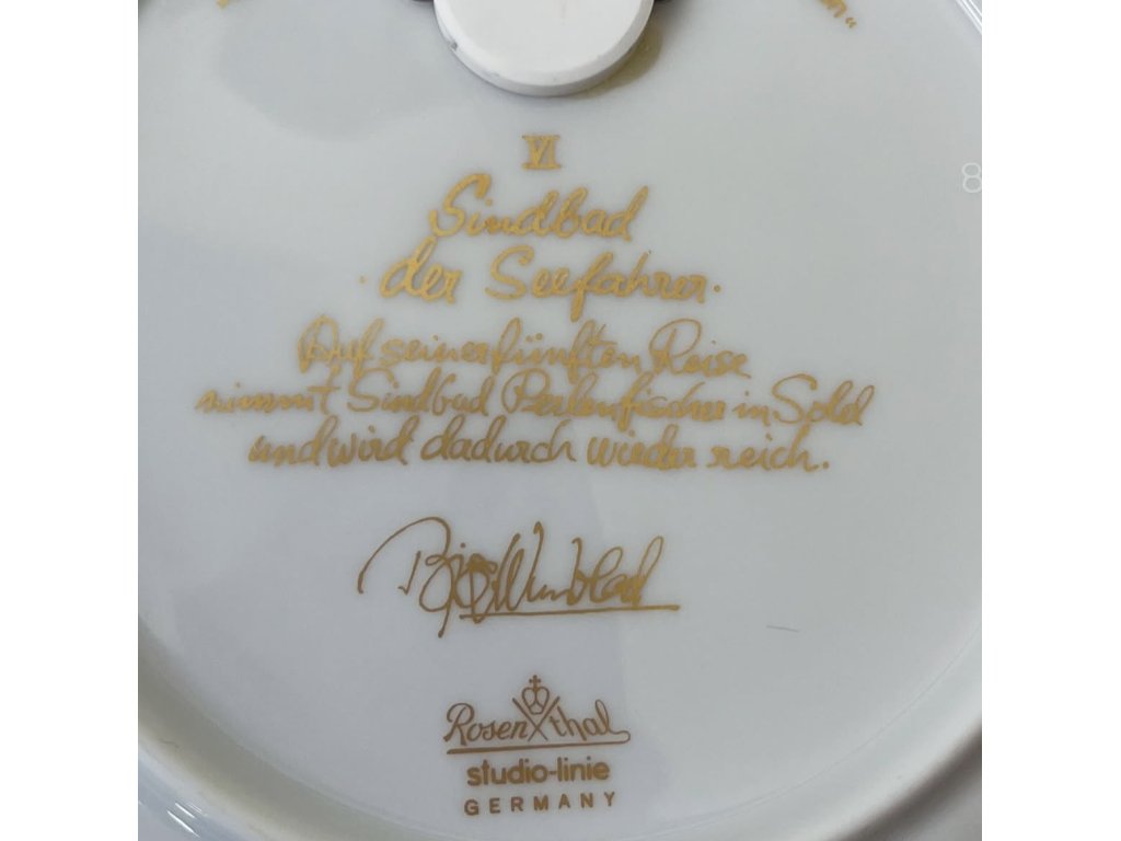 Dekorační talíř "Sindbad námořník". 16 cm. Rozental. Německo.